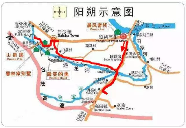 陽(yáng)朔十里畫(huà)廊騎行路線攻略(圖)